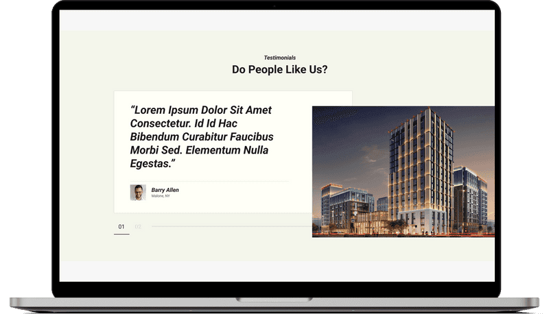 Real estate website hero section stitch, hand-coded in HTML and CSS