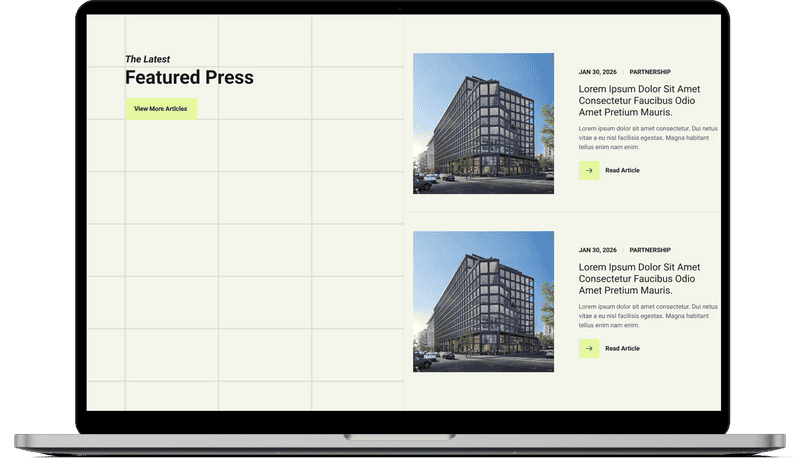 Real estate website section stitch, hand-coded in HTML and CSS