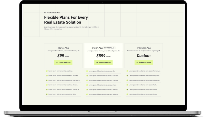 Real estate website section stitch, hand-coded in HTML and CSS