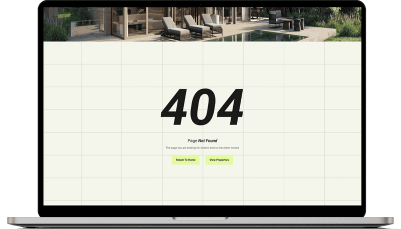 Real estate website section stitch, hand-coded in HTML and CSS