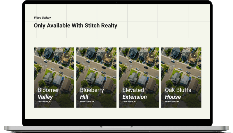 Real estate website section stitch, hand-coded in HTML and CSS