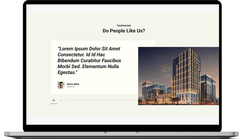 Real estate website hero section stitch, hand-coded in HTML and CSS