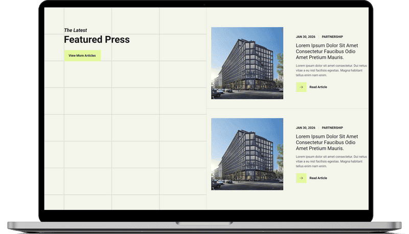 Real estate website section stitch, hand-coded in HTML and CSS